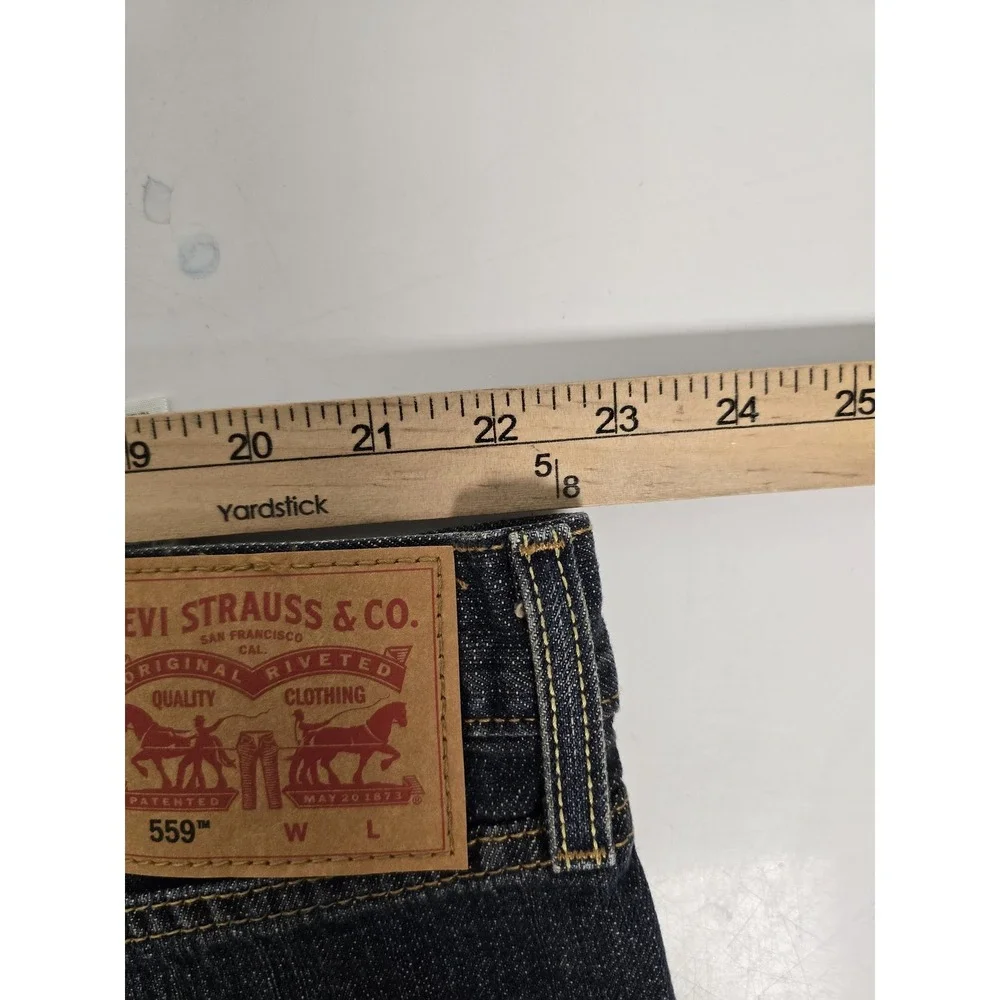 Levis 559 Jeans Mens 42x30 Blue Relaxed Straight Leg Denim Classic Five Pocket